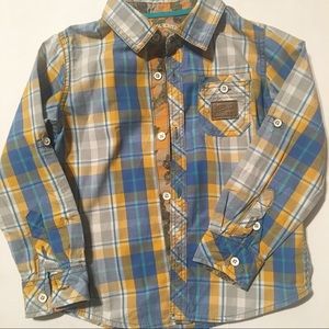 Boys plaid button up shirt